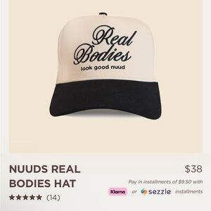 NUUDS real bodies hat - NWT